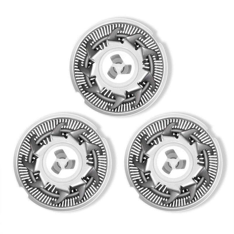 SweetLF 3 Pcs Replacement Shaver Head Blade Cutters IPX7 Waterproof Electric Razor Wet & Dry 3D Men’s Rotary Shaver SW-BC09