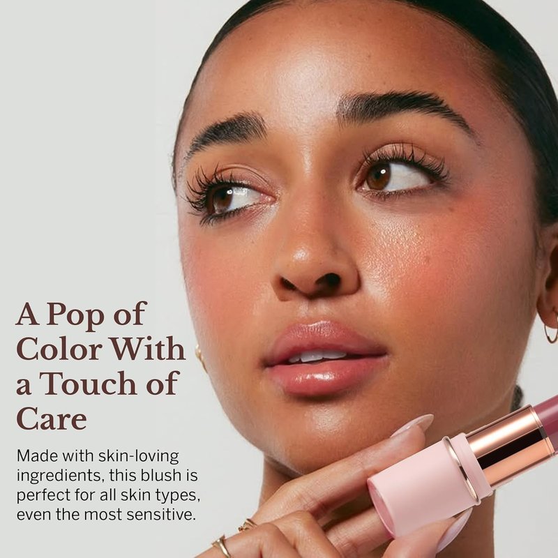 Blush Stick for Cheeks & Lips - Cream Multistick Makeup | Easy Blend, Nourishing Ingredients, Misty Rose