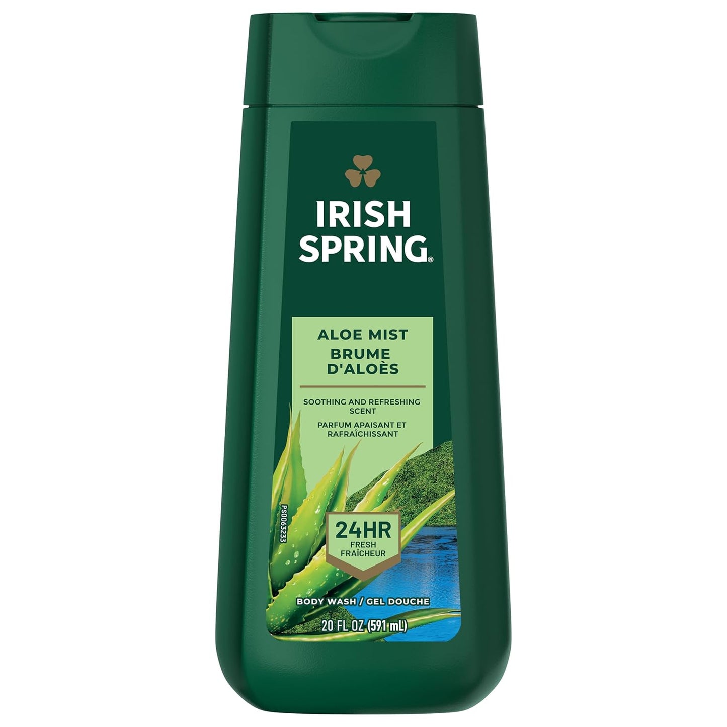 Irish Spring Men's Body Wash - Aloe Mist Shower Gel, 20 Oz | 4 Pack