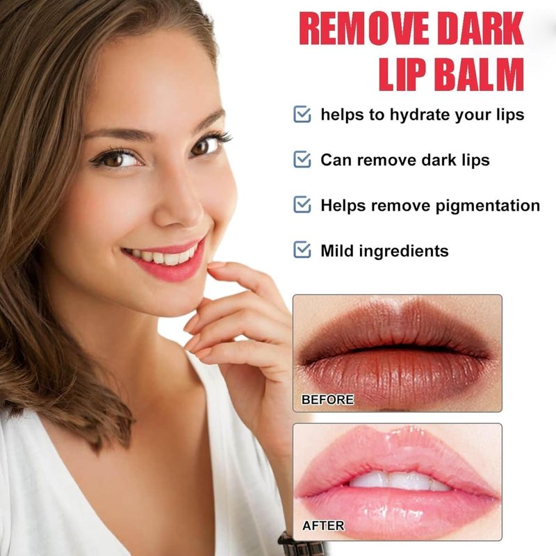 Lip Lightening for Dark Lips, Lip Brightening for Dark Lips, Dark Lip Treatment Serum for Smokers, Dry or Uneven, Restores Natural Look & Moisture with VC, Jojoba Seed Oil & Licorice