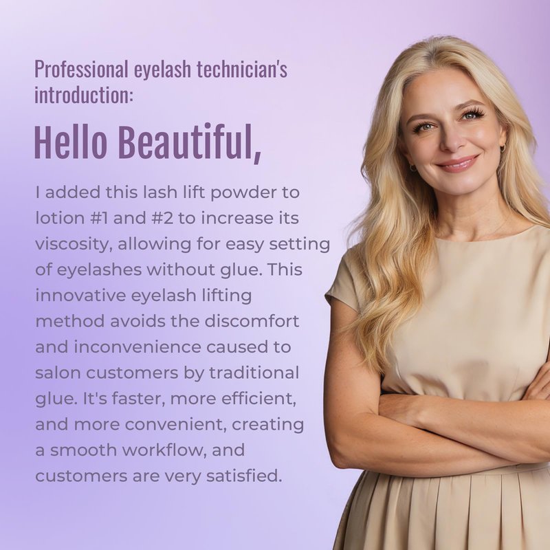 Libeauty Lash Lift Powder Korean Glueless Super Mix Perm Solution Blending Agent Quick Lash Setting Achieve Glue-Free for Pro Salon Eyelash Technician