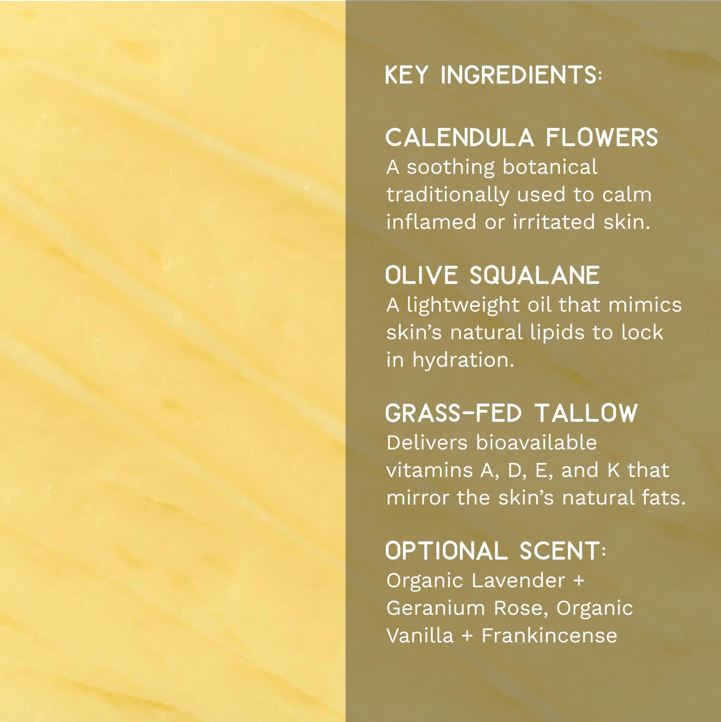 Shwally Tallow & Squalane Non-Comedogenic Face Balm - Tallow Moisturizer - 100% Grass-Fed Tallow, Squalane & Calendula Flowers - Creates Soft, Smooth Skin - 2 Oz (Organic Vanilla + Frankincense)