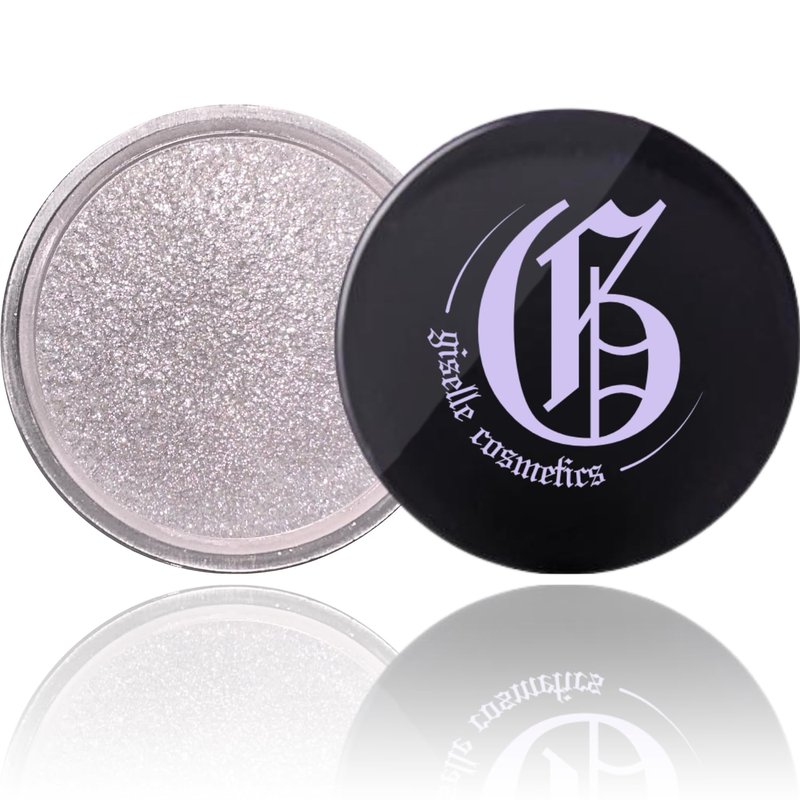Giselle Cosmetics New York White Mineral Eyeshadow - Organic Eye Shadow Palette Makeup, Loose Powder Eyeshadow, Talc-Free, Shimmery, Glitter, Sparkly, Cream & Base Eye Makeup