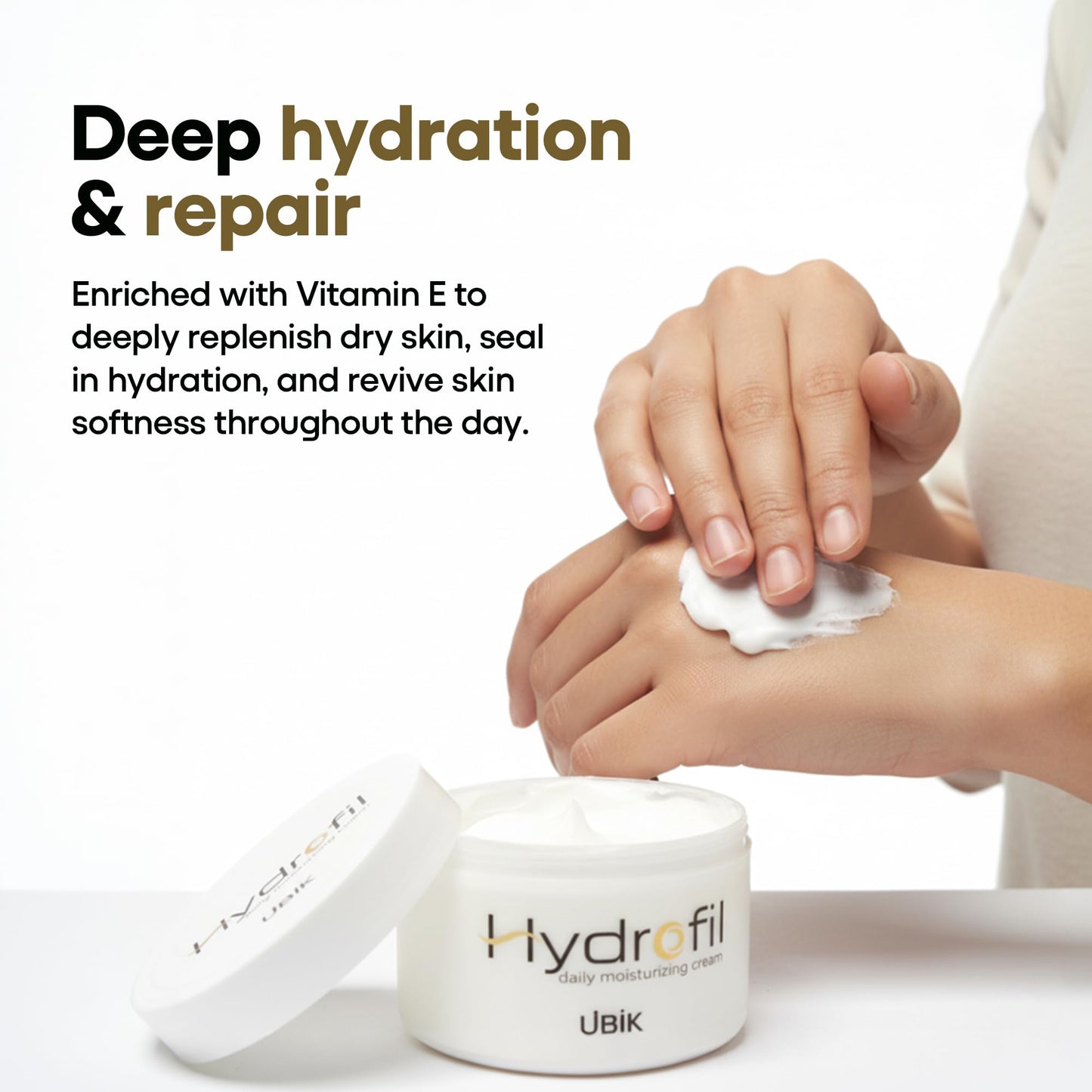 Hydrofil Moisturizing Cream for Hydrating Feel, 500ml