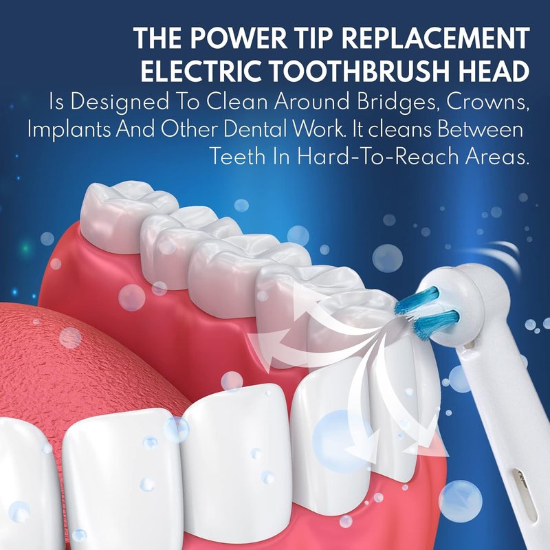 Replacement Brush Heads for Oral-B Electric Toothbrush - 8 Pack Compatible with Pro 1000 & Kids Plus | Orthodontic Design