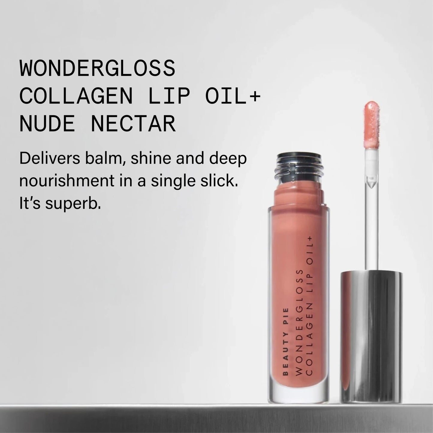 Beauty Pie Wondergloss Collagen Plumping Lip Gloss | Nude Nectar