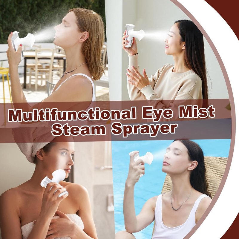 Mini Eye Steam Sprayer - Portable Eye & Face Hydration Soother with 3 Adjustable Temperatures | Moisturizing & Cleaning Device