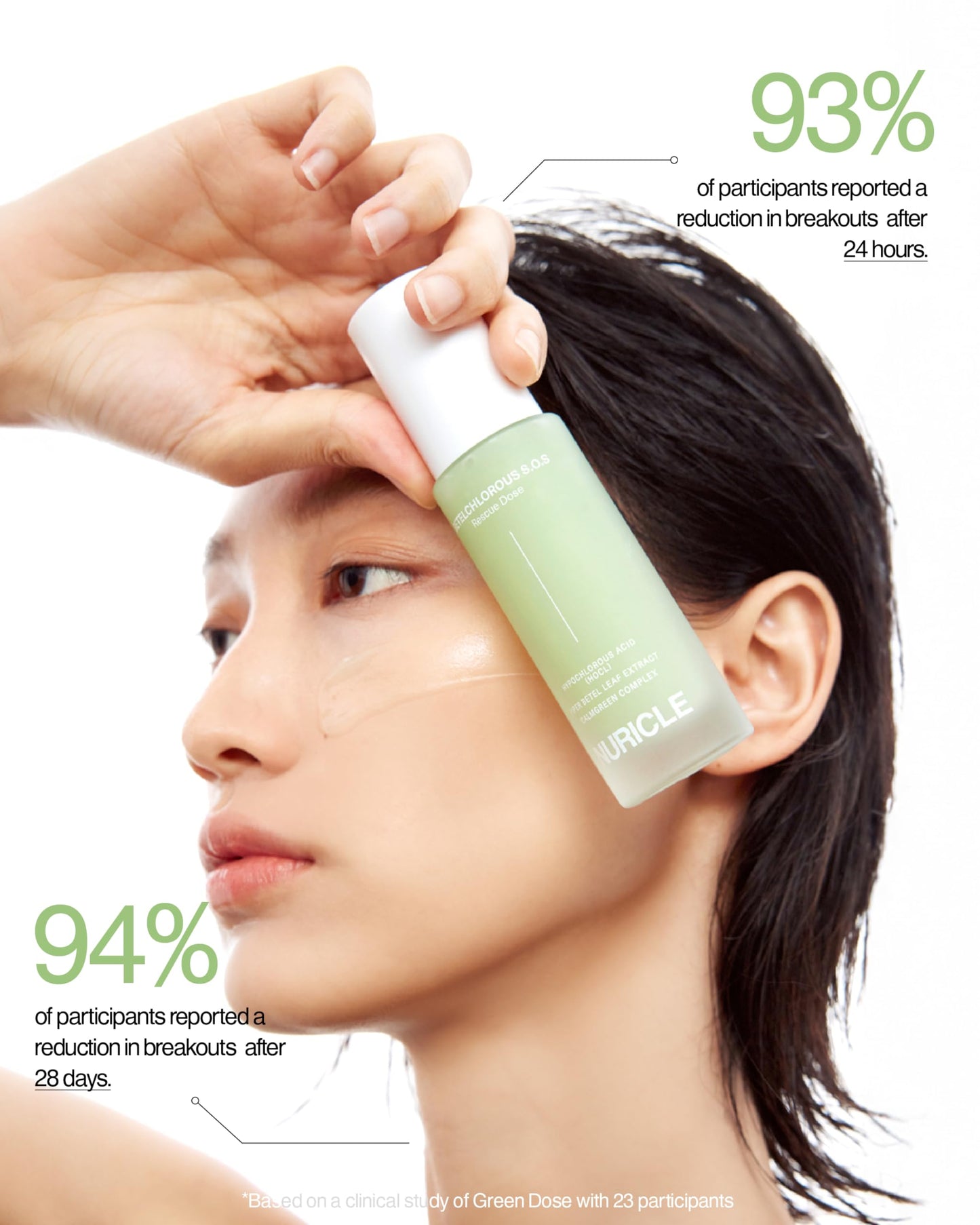 NURICLE Betelchlorous S.O.S Rescue Dose – Hypochlorous Acid Face Serum for Acne, Redness & Sensitive Skin, Soothing Korean Skincare Serum, 30ml (1.014 fl oz)