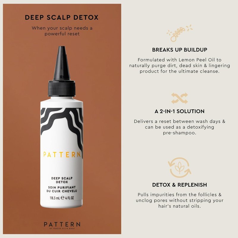 PATTERN Beauty Deep Scalp Detox - 2-in-1 Cleansing Hair Serum for Product Build-Up Removal | 4 fl oz