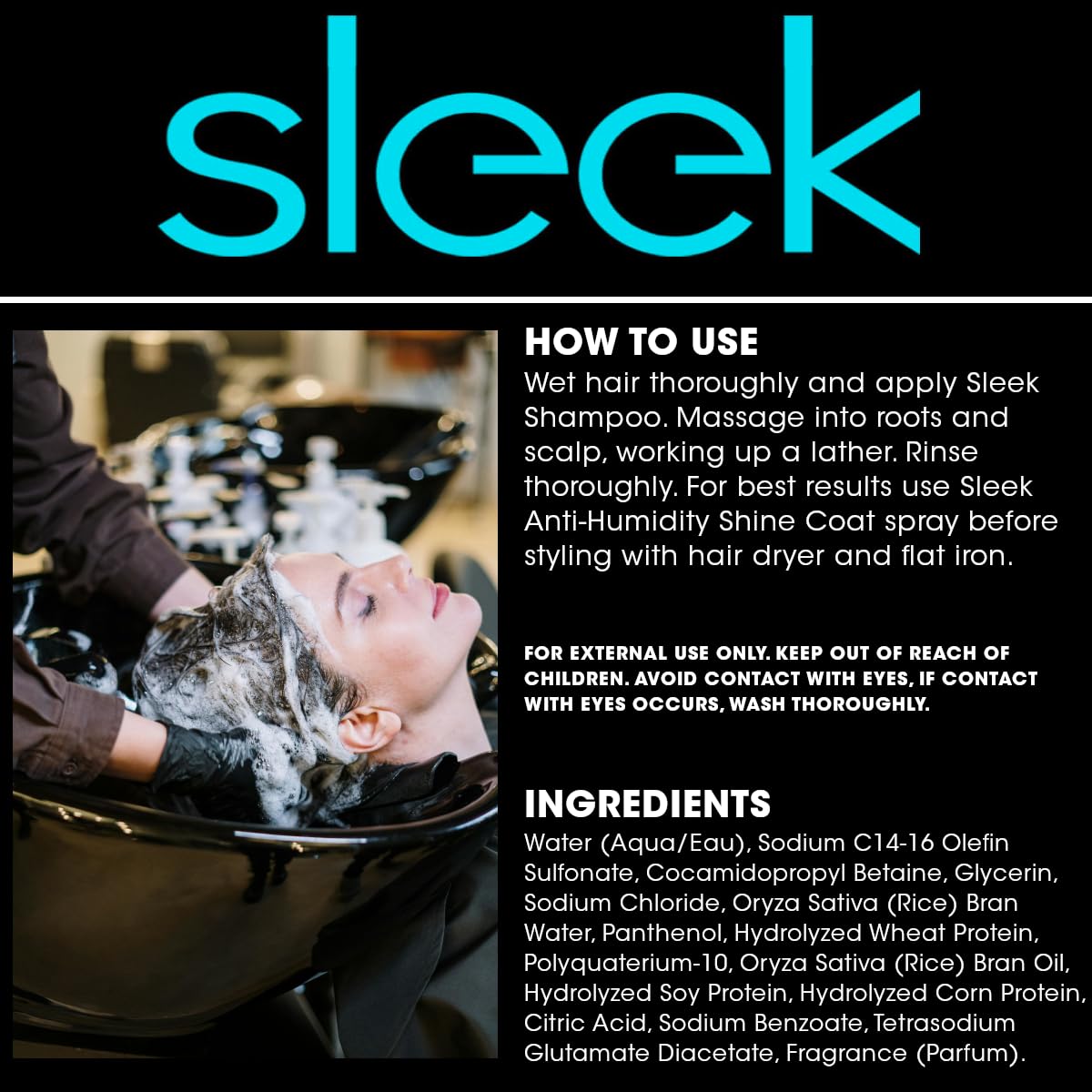 Hair Chemist SLEEK Anti Humidity Shampoo 8 oz. - Frizzy Hair Shampoo for Silky Hair & Super Straight Hair, Anti-Frizz & Smoothing Shampoo