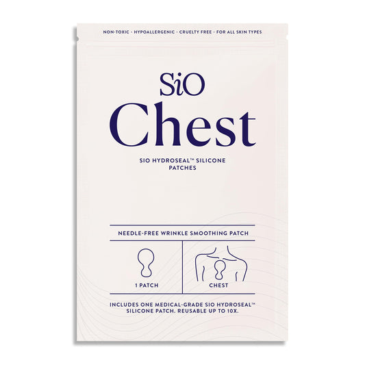 SiO Beauty ChestLift - Wrinkle-Smoothing, Medical-Grade Silicone Patches for Chest Fine Lines - Reusable Up to 10x - Cruelty-Free & Environmentally-Friendly Hydrating Beauty Patches - 1 Patch