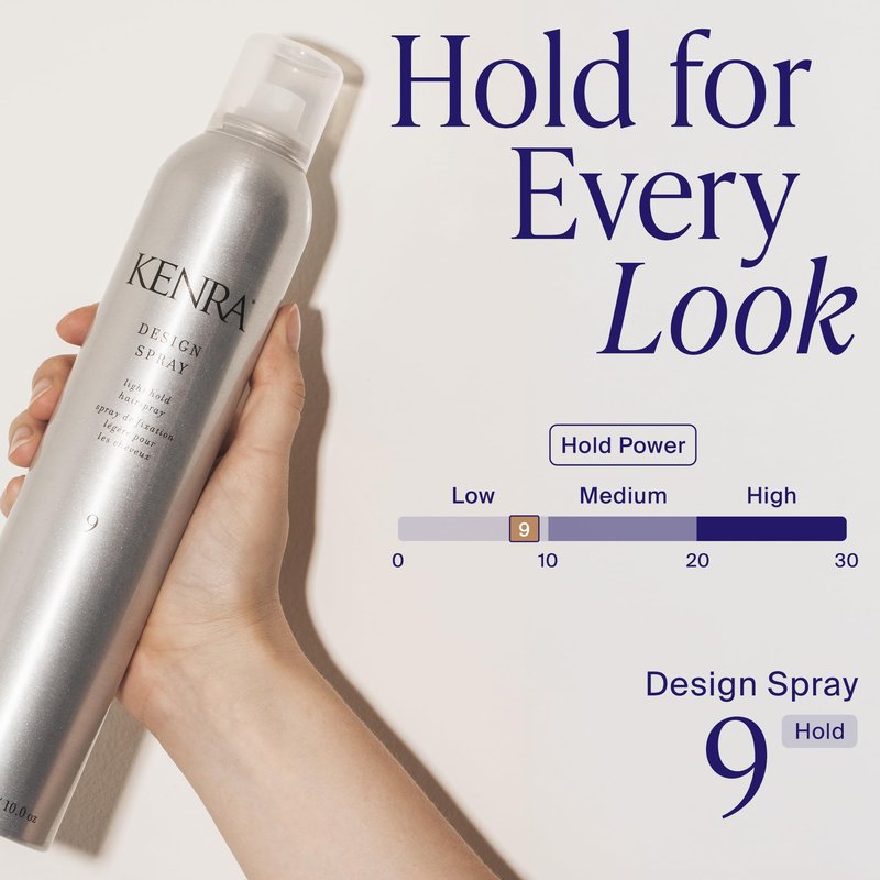 Kenra Professional Design Spray 9 | Light Hold Hairspray | Tames Frizz & Flyaways | Lightweight, Brushable Formula | All Hair Types | 10 oz