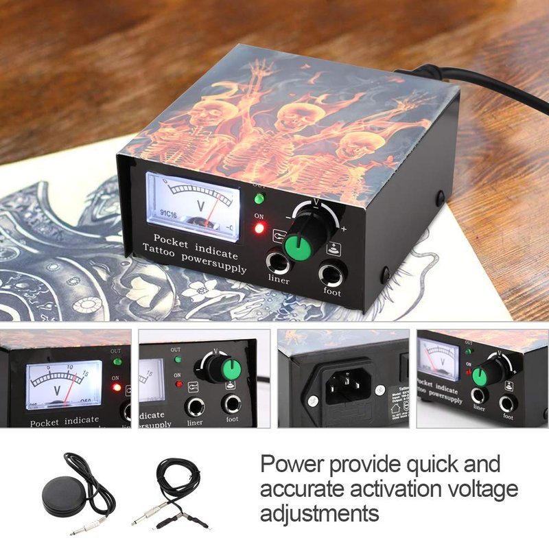 Professional Tattoo Kit - 4 Machine Guns, 40 Color Inks & Power Supplies | Complete Set for Beginners