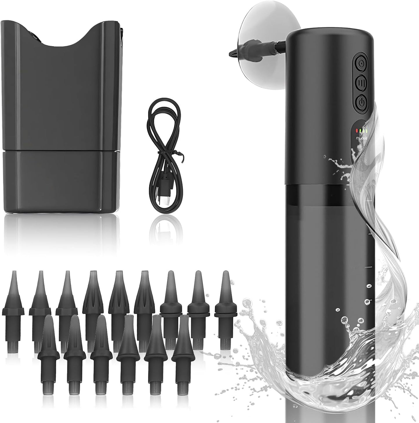 Electric Ear Wax Removal Kit - Rechargeable Waterproof Tool with 4 Pressure Settings for Effective Ear Cleaning