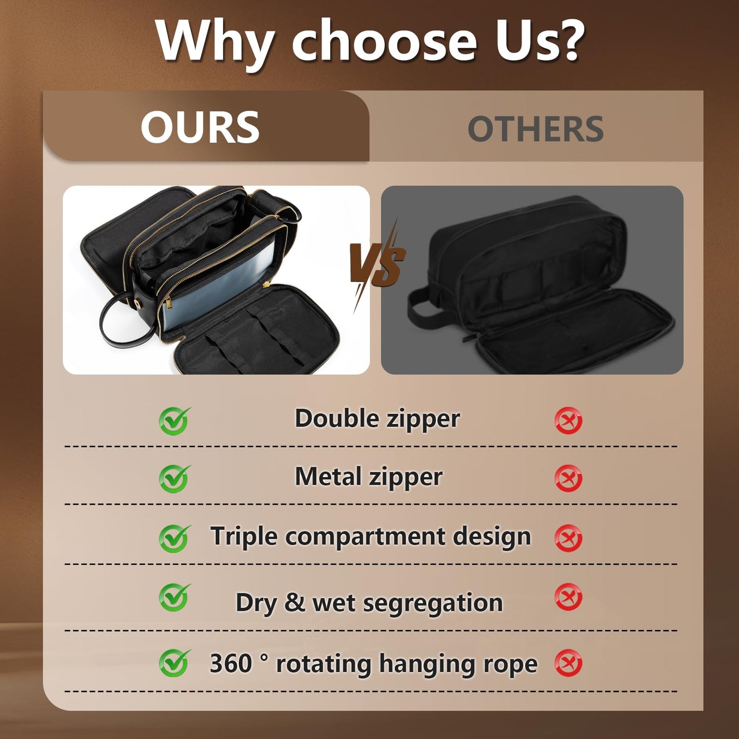 BagUrshion Toiletry Bag for Men,Travel Toiletries Bag Mens,Pu Leather Shaving Bag for Toiletries Accessories,Extra Large Traveling Essentials,Water Resistant Organizer (Black)