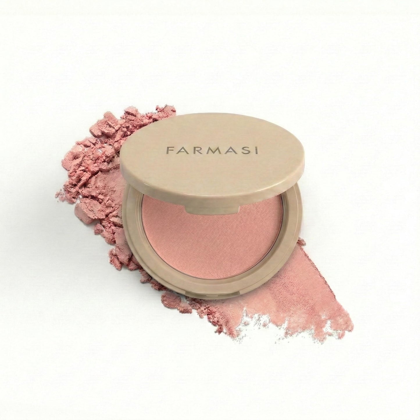 FARMASi Highlighter Powder Blusher, Glow Boosting, Naturally Luminous Lightweight, Highly Pigmented, Soften and Moisturize the Skin, Buildable Coverage Blush, Vegan, Like Candy