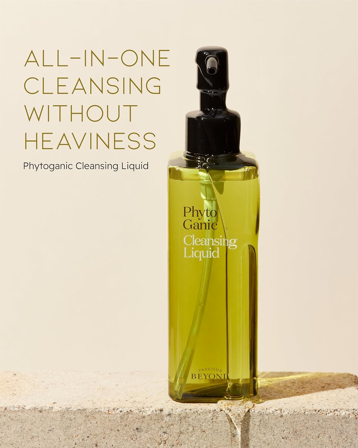 BEYOND Phytoganic Cleansing Liquid - Vegan Korean Face Wash | 6.8 fl oz, Gentle All-in-One Cleanser