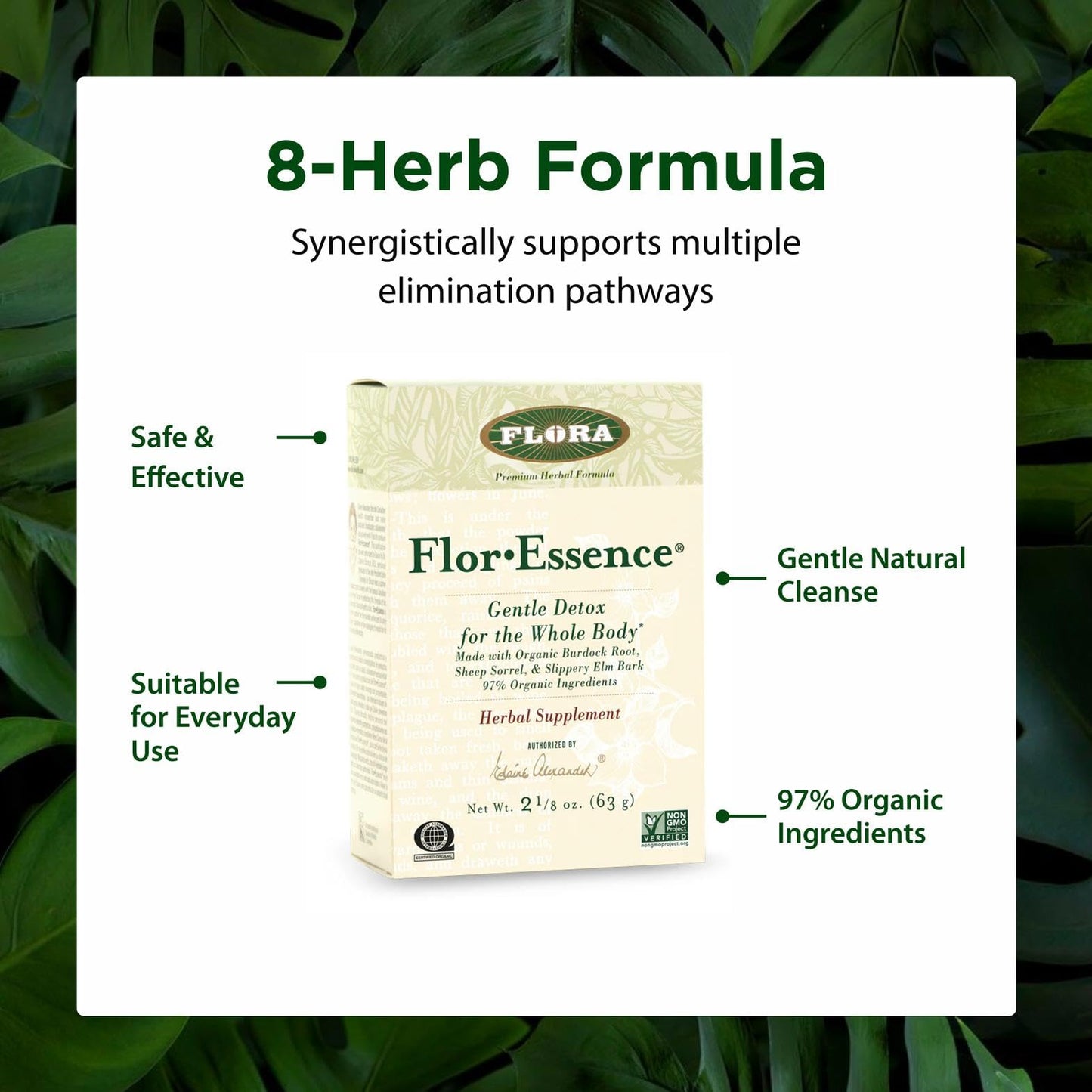 FLORA - FlorEssence Dry Tea Blend, Gentle Detox & Cleanse, 2.2 Oz