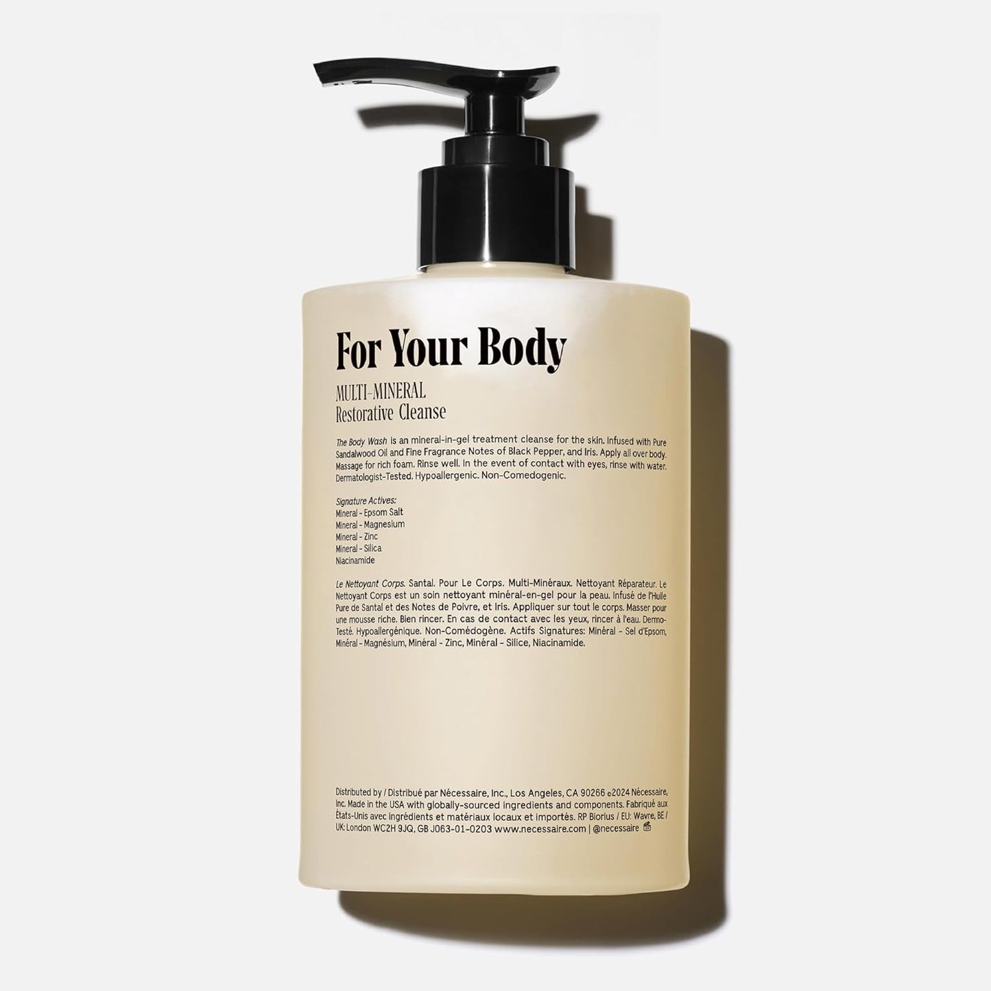 Nécessaire Body Wash Santal - Multi-Oil Shower Gel for Sensitive Skin | 500ml/16.9 fl oz