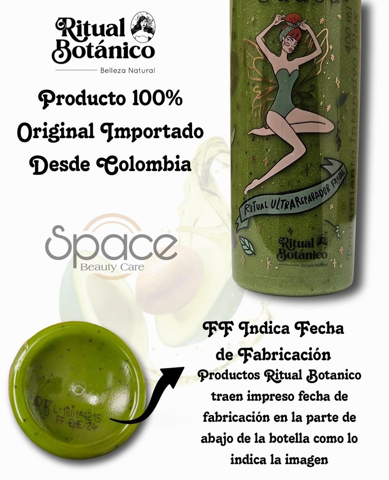 Ritual Botanico Ultra Reparador S.O.S Shampoo con Cebolla y Argán | Tratamiento Intensivo Plex con Banano, Aguacate - Kit Colombiano