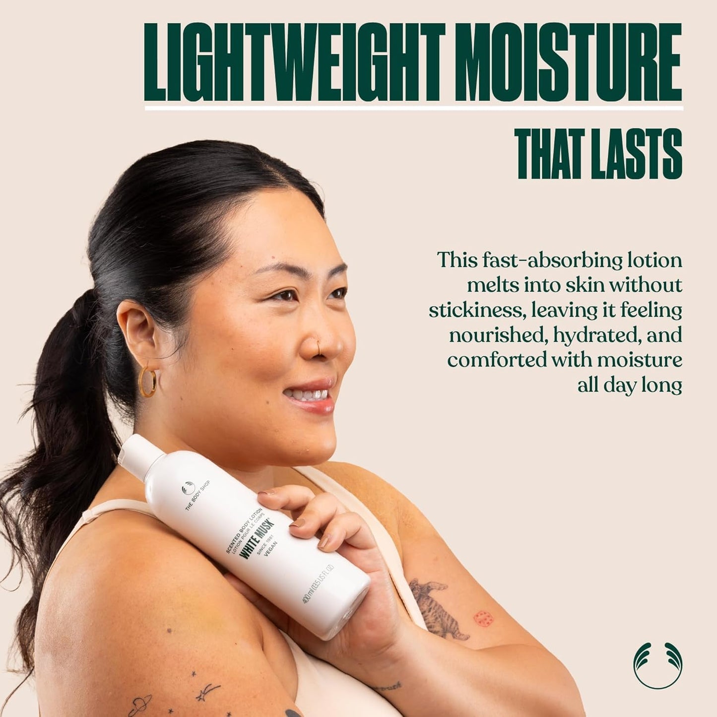The Body Shop White Musk Body Lotion, Paraben-Free Moisturizer, 13.5 Fl. Oz.
