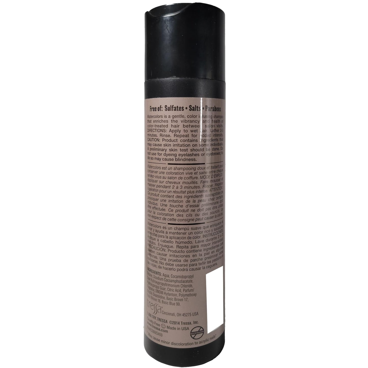 Watercolors Color Depositing Shampoo, Semi Permanent Hair Color 8.5 oz - LIQUID COPPER