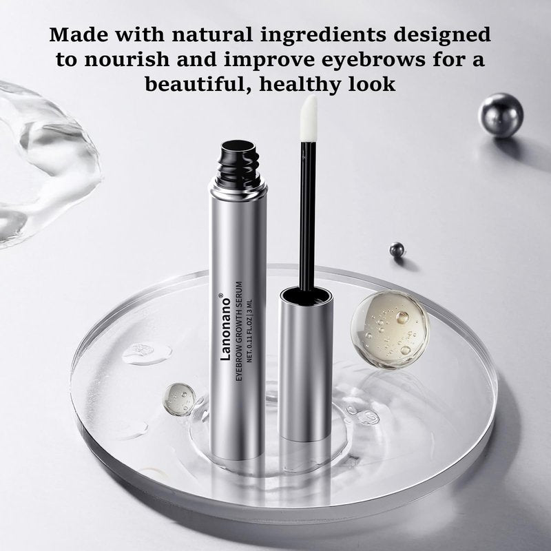 Lanonano Eyebrow Serum, Fuller & Longer Looking Eyebrow Growth Serum, Advanced Eyebrow Enhancement