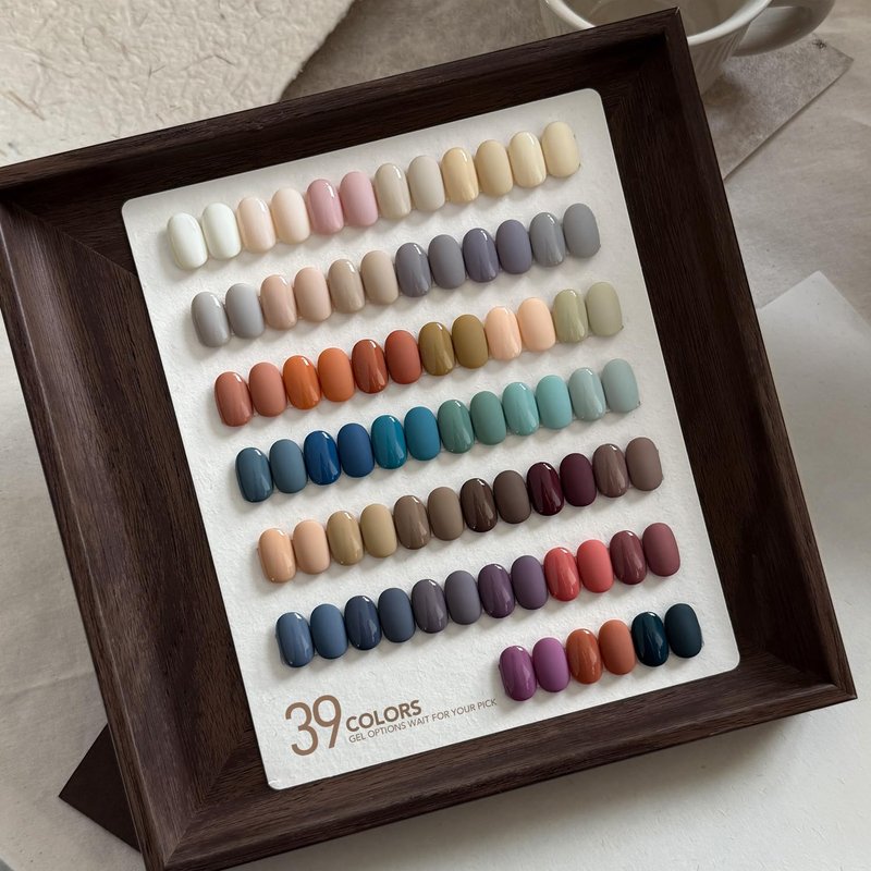 GAOY 42 Pcs Gel Nail Polish Kit, Nude Neutral Blue Burgundy Colors All Seasons Gel Nail Polish Set with Glossy & Matte Top Coat and Base Coat for Salon and DIY Manicure at Home