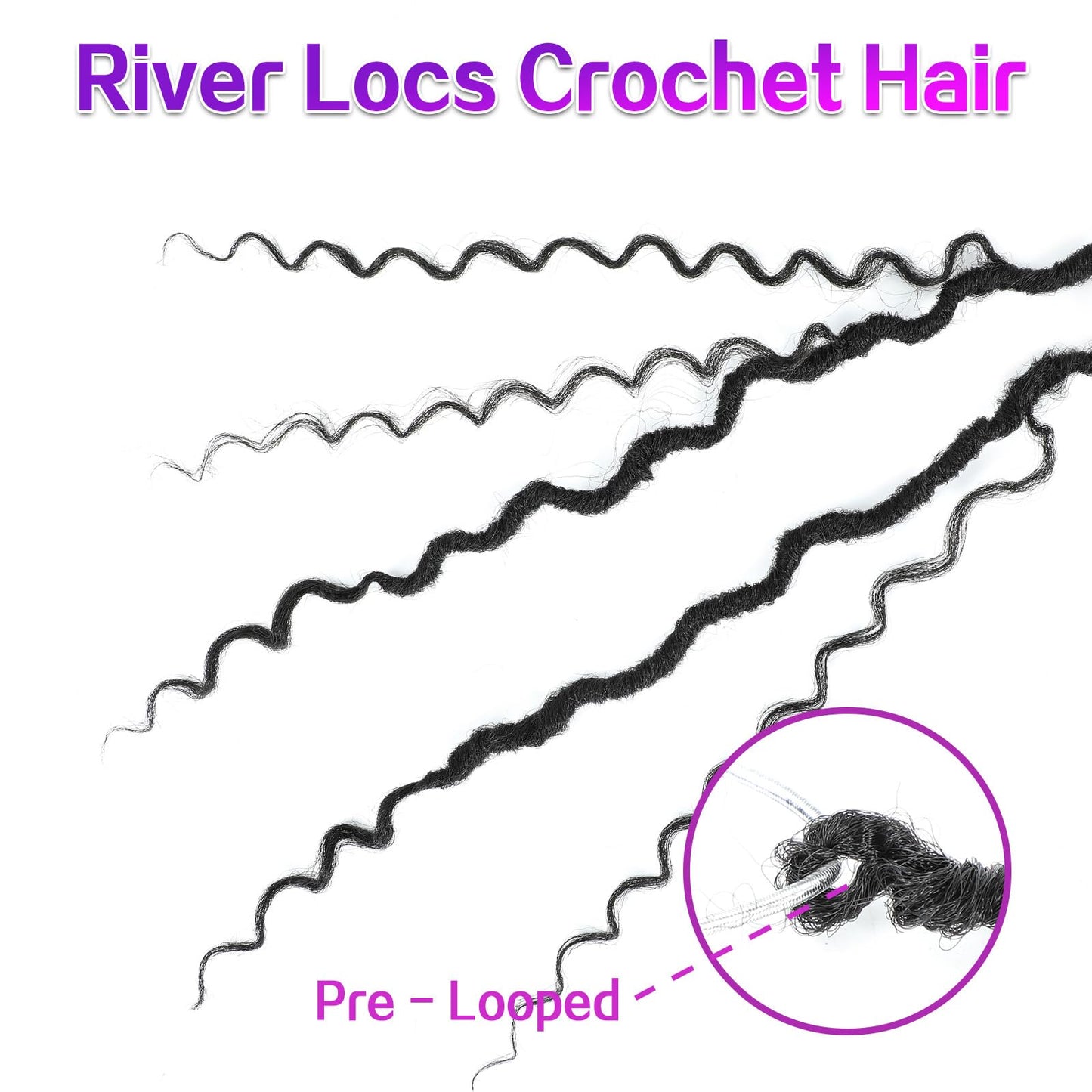 Goddess Locs Crochet Hair 12Inch 8Packs Pre Looped Faux Locs Crochet Hair with Curly Ends Bohemian Crochet Braids Hair for Black Women 1B