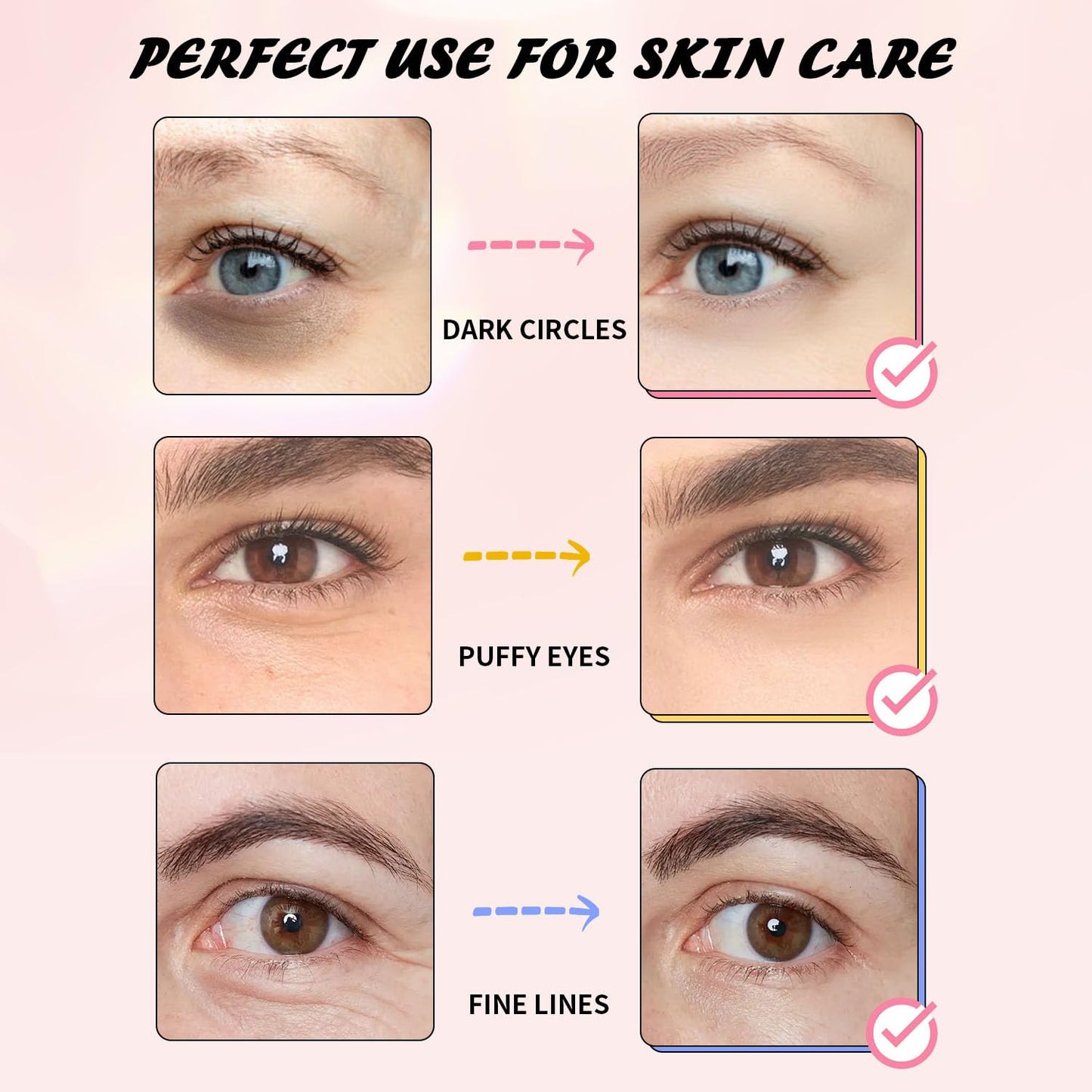 Onespring Eye Masks (8 Pairs) - 24K Gold, Caffeine and Retinol Under Eye Patches, Gel Pads for Wrinkles, Puffiness & Dark Circles, Bachelorette Party Favors, Self Care, Birthday Gifts for Women