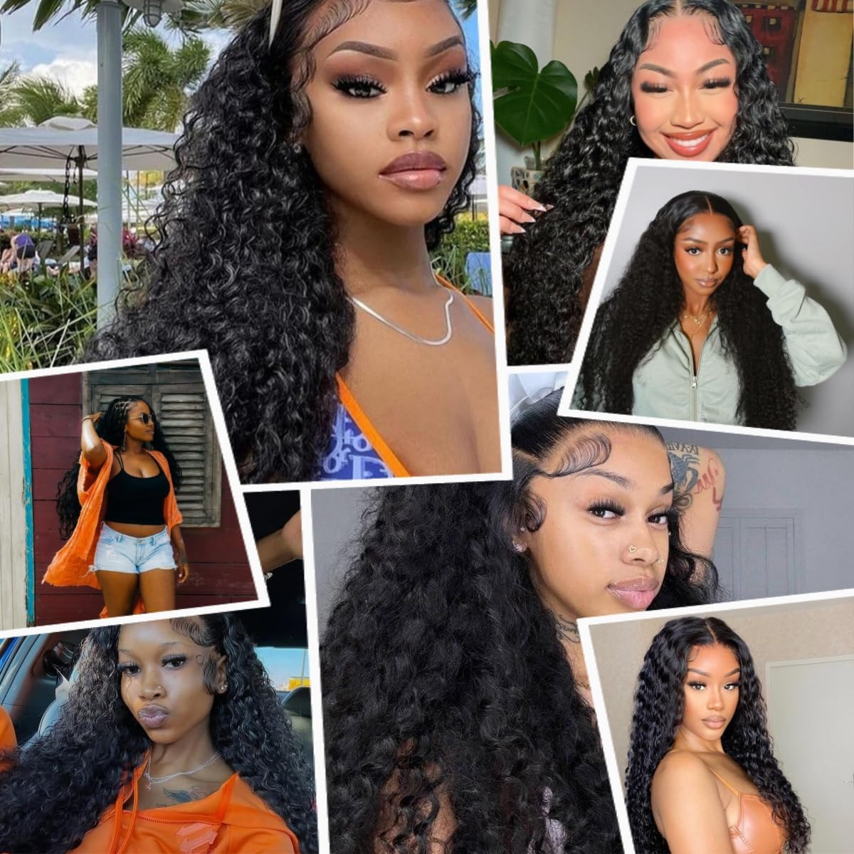 Edwad 22 Inch 100g Human Braiding Hair for Boho Braiding-Deep Wave Human Bulk Boho Hair for Braids 12A Bohemian 4 Bundles/Pack Natural Color