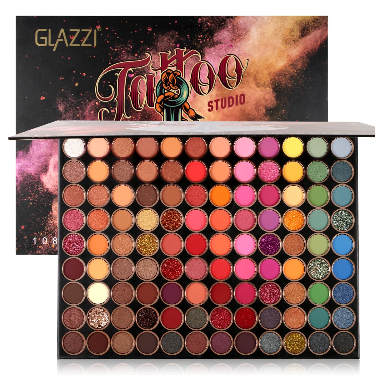 torbers Eyeshadow Palette 108 Color Highly Pigmented Matte Shimmer Metallic Professional Eyeshadow Makeup Palette Long Lasting Blendable Waterproof Eye Shadow Cosmetics Kit