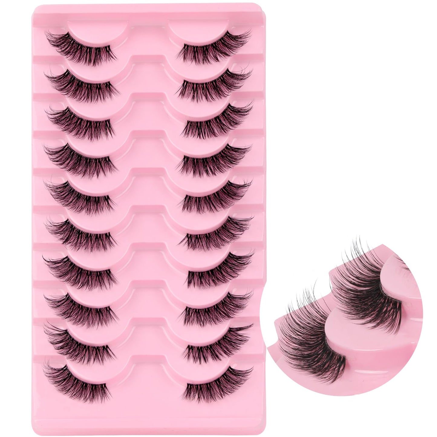 Ahrikiss Half Lashes Natural Look Wispy Cat Eye Lashes (TB02)