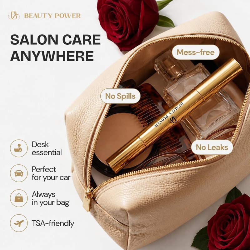 Beauty Power Nail Oil Cuticle Pen - Rose – Nail Strengthener & Growth Serum with Vitamin A, D, E, B5, Grapeseed & Natural Oils – Repair for Brittle, Peeling, Thin Nails – Gift Idea