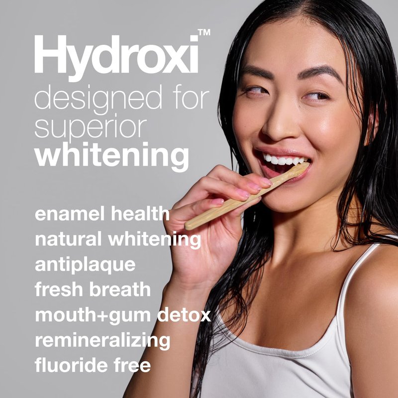Davids Hydroxi Fluoride Free Nano Hydroxyapatite Whitening + Enamel Health Toothpaste, Antiplaque, Fresh Breath, Remineralizing, SLS Free, Natural Peppermint, 4 oz, Made in USA