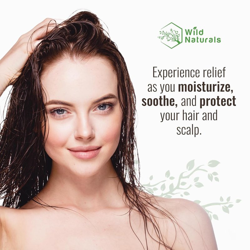 Natural Hydrating Conditioner - Sulfate-Free Dandruff Relief with Aloe Vera & Manuka Honey | Ideal for Oily & Curly Hair