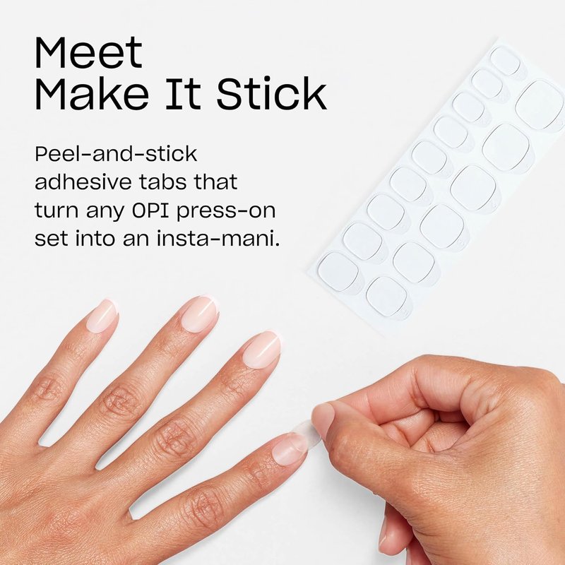 OPI Nail Adhesive Glue & Press-On Tabs - Up to 14 Days Wear | Fast-Drying, Vegan Formula