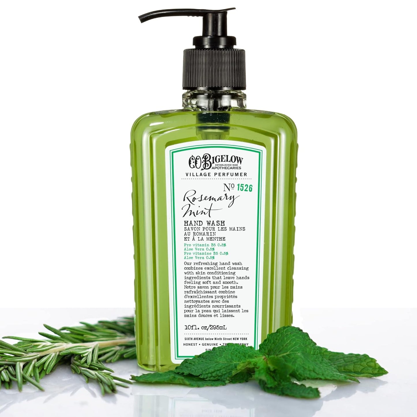C.O. Bigelow Rosemary Mint Hand Care Gift Set - Hand Wash & Lotion | 10 Fl Oz, Moisturizing Duo