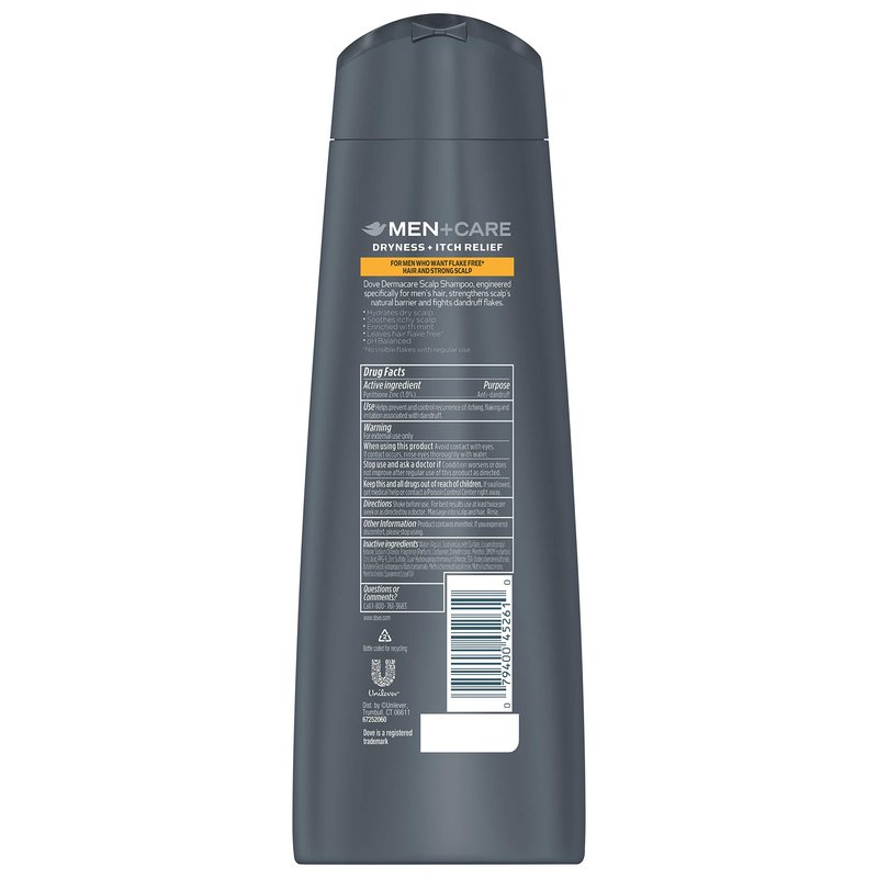 Dove Men + Care Dermacare Scalp - Anti-Dandruff Shampoo + Conditioner 2 in 1 - Dryness + Itch Relief - Net Wt. 12 FL OZ (355 mL) Per Bottle - Pack of 2 Bottles