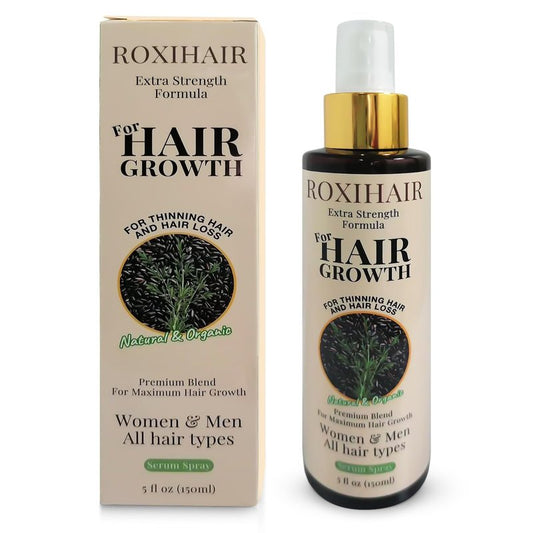 ROXIHAIR Hair Growth Serum Spray - 150 ml Hair Growth Spray for All Hair Types, Hair Thickening Solution with Extra Strength Formula for Fast Noticeable Results, All Natural Hair Growth Products