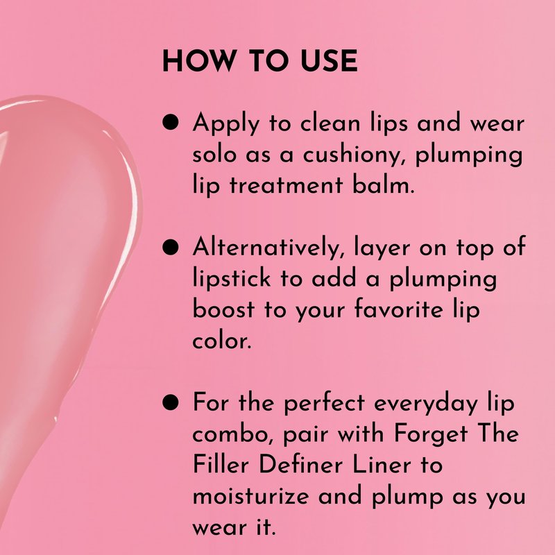 LAWLESS Women's Forget the Filler Lip Plumping Line Smoothing Tinted Balm, Pink Marshmallow, 0.09 Ounce