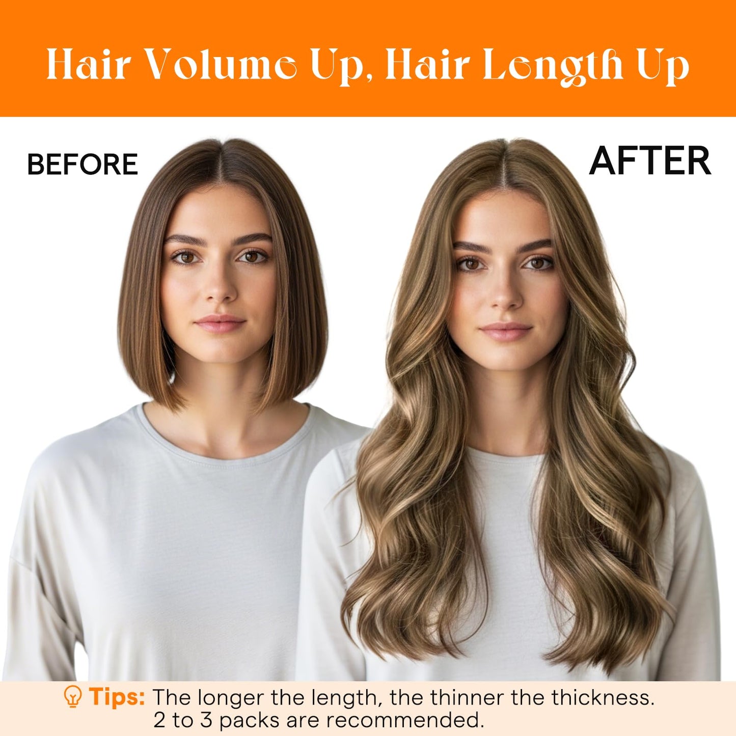 Sunny Hair Sew in Hair Extensions Real Human Hair 100G Highlights Long Hand-Tied Weft Bundles 18 Inch Dark Brown Mix Caramel Blonde Add Volume Can be Styled Natural Look