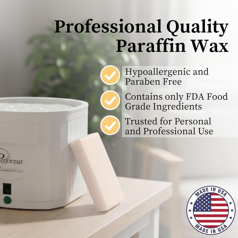 Citrus Scented Paraffin Wax Refill - Medical Grade 1 lb Blocks | Quick-Melting Spa Wax for Hands & Feet (Case of 6)