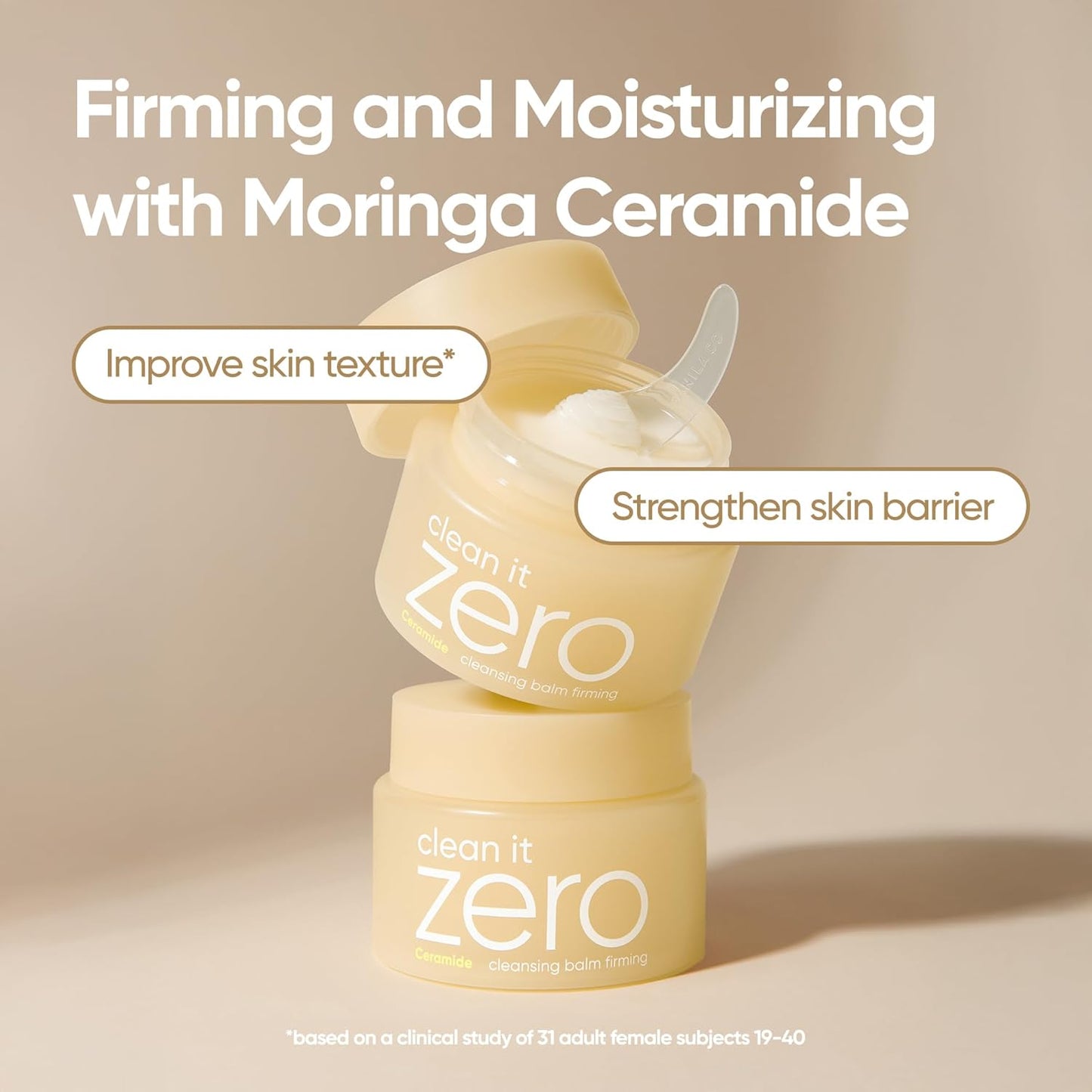 BANILA CO Clean It Zero Firming Cleansing Balm - Korean Makeup Remover | Vegan Formula with Moringa & Panthenol (100ml)