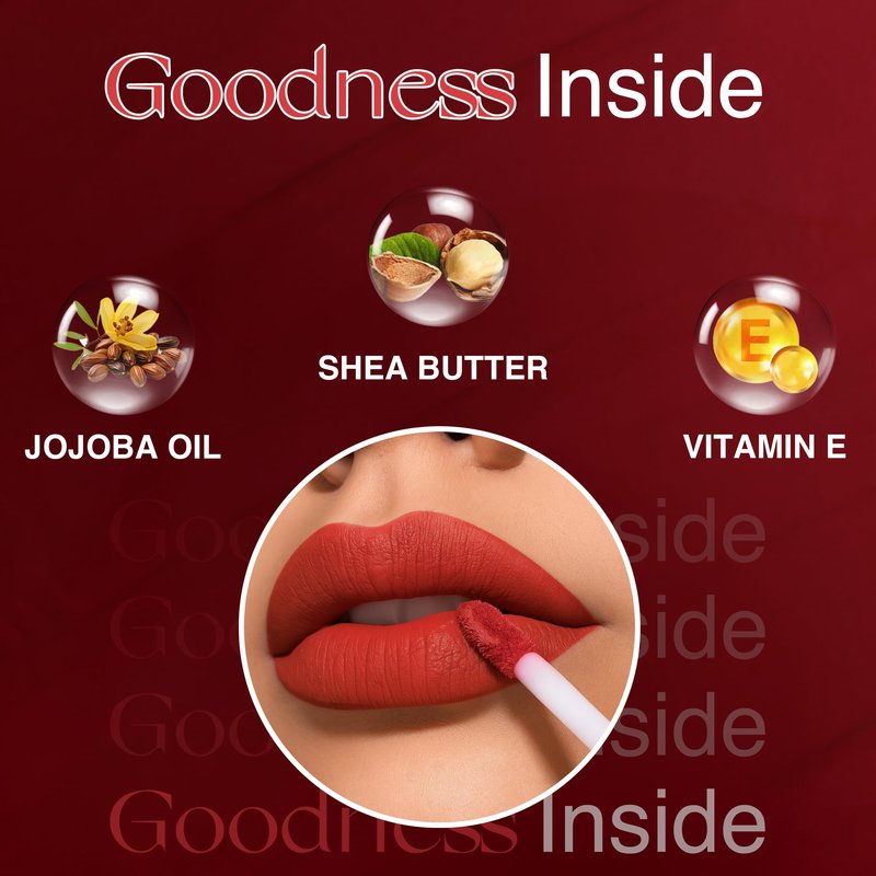NOURISH MANTRA Matte Liquid Lipstick with SPF/Mini Lipstick/Water Proof/Smudge Proof/Transfer Proof/Long Lasting/For All Skin Tones/Set of - 4 (1.2ml Each)