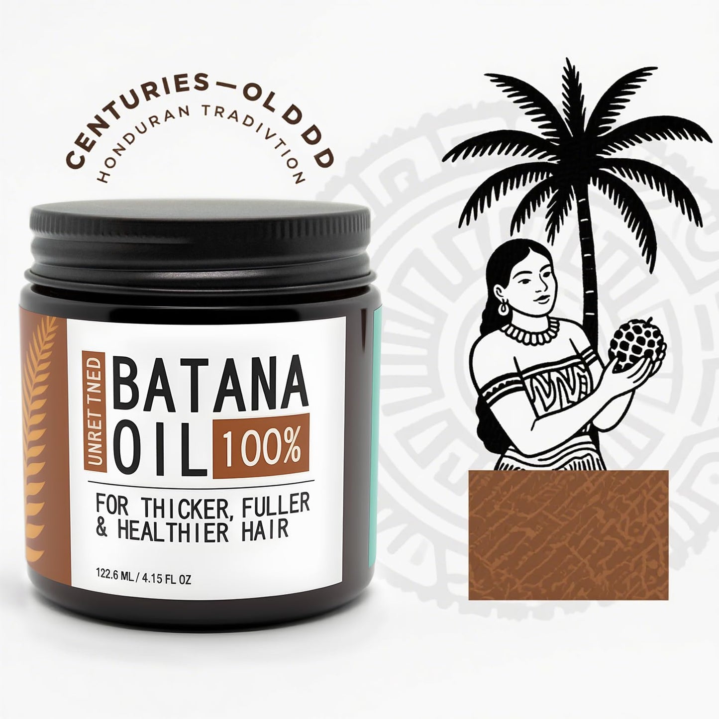 Unalakleet 100% raw batana oil for hair growth - Natural hair care with pleasant smell & good texture, also contains pumpkin seed oil & coffee for enhanced results