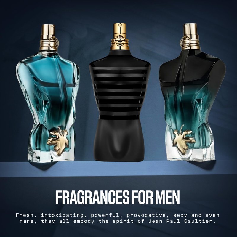 Jean Paul Gaultier Le Male Le Parfum - Amber Woody Eau de Parfum Intense for Men Fragrance - Cardamom, Lavender & Iris, Vanilla - Men's Perfume Spray, 4.2oz