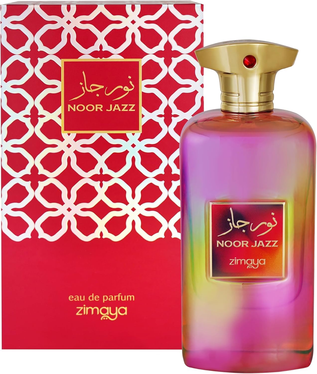 zimaya Noor Jazz Unisex Eau De Parfum, 3.4 Fl. Oz – Luxurious & Sophisticated Woody Amber Fragrance with Saffron, Jasmine, and Musk