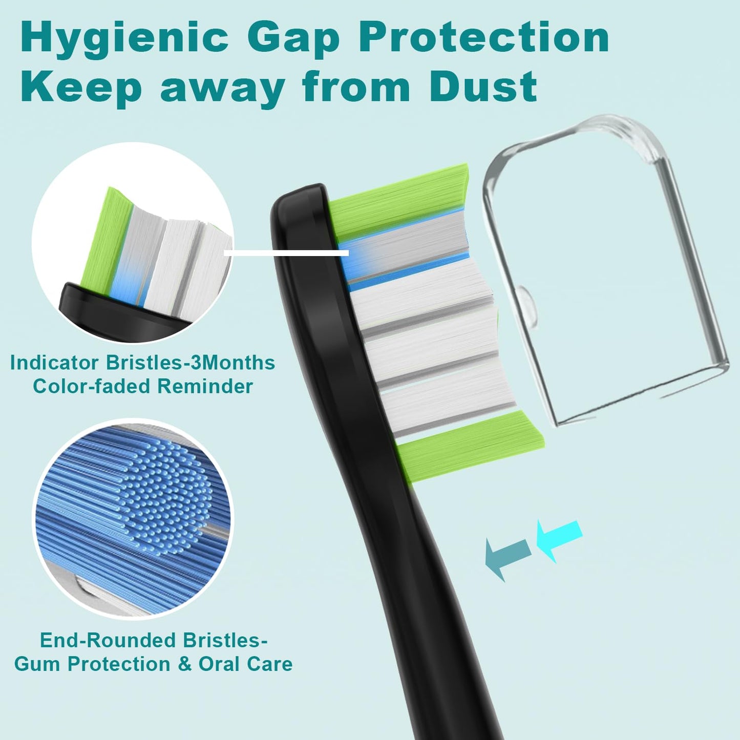 SUGODAEU Replacement Heads Compatible with Philips Sonicare, Toothbrush Heads Compatible with Sonicare Electric Toothbrush, 12 Pack