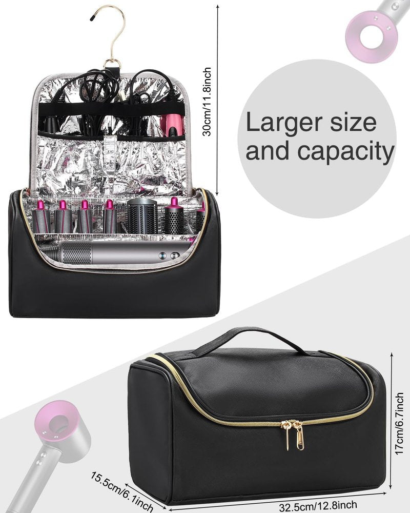 Hair Tools Travel Bag Large Capacity Wide-open Pouch, Hair Accessories Organizer for Flat Irons, Straighteners, Curling Iron,Travel Essentials for Women